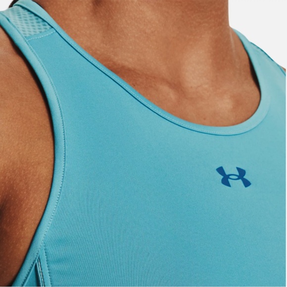 Under Armour Fitted Blue Moisture Wicking Racerback Tank Top | Size Medium - Picture 3 of 7